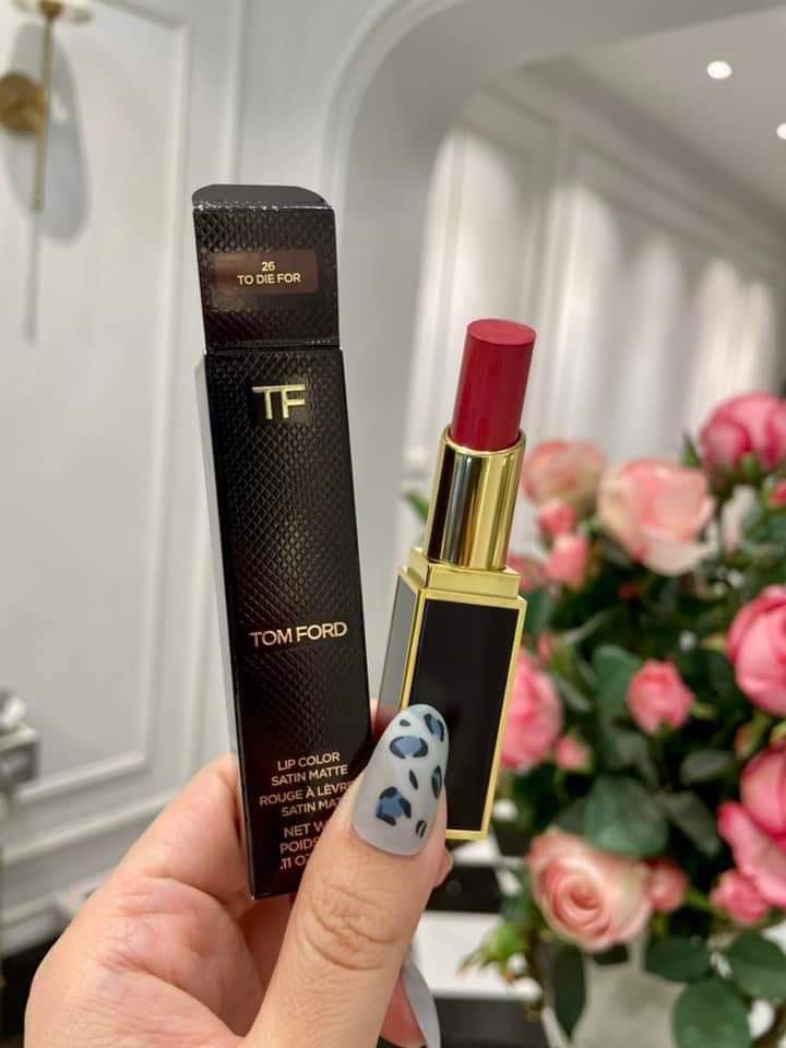Son tom ford lip color satin matte màu 26 to die for tông hồng đất cho cô nàng dịu dàng
