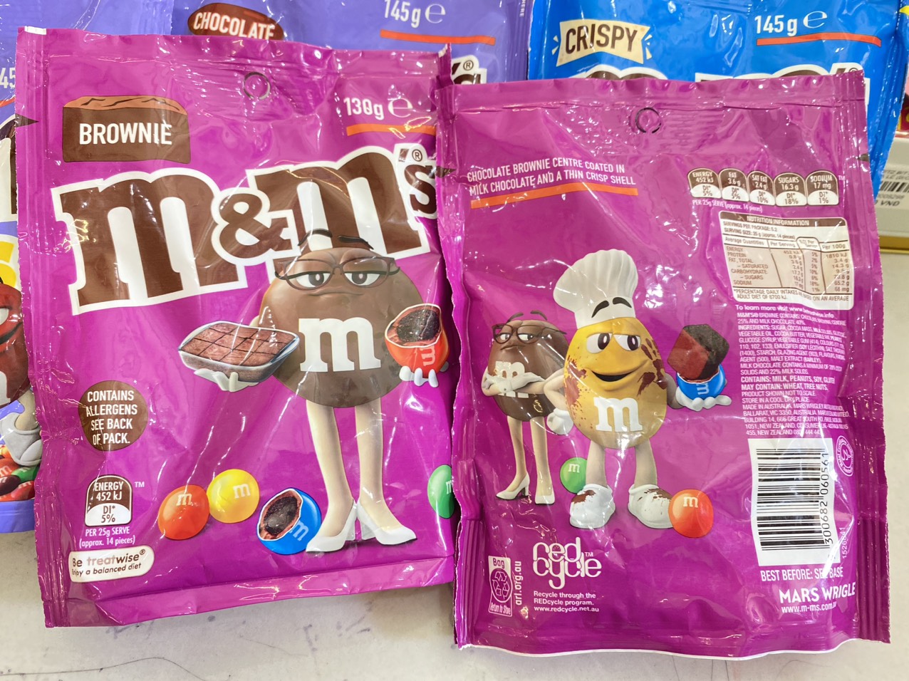 CHOCOLATE M&M BROWNIE 130GBỊCH