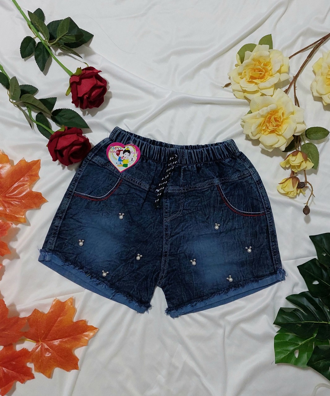 Quần đùi bé gái, quần đùi jean bé gái từ 14-19kg quần sot short jean bé gái NOVA SHOP