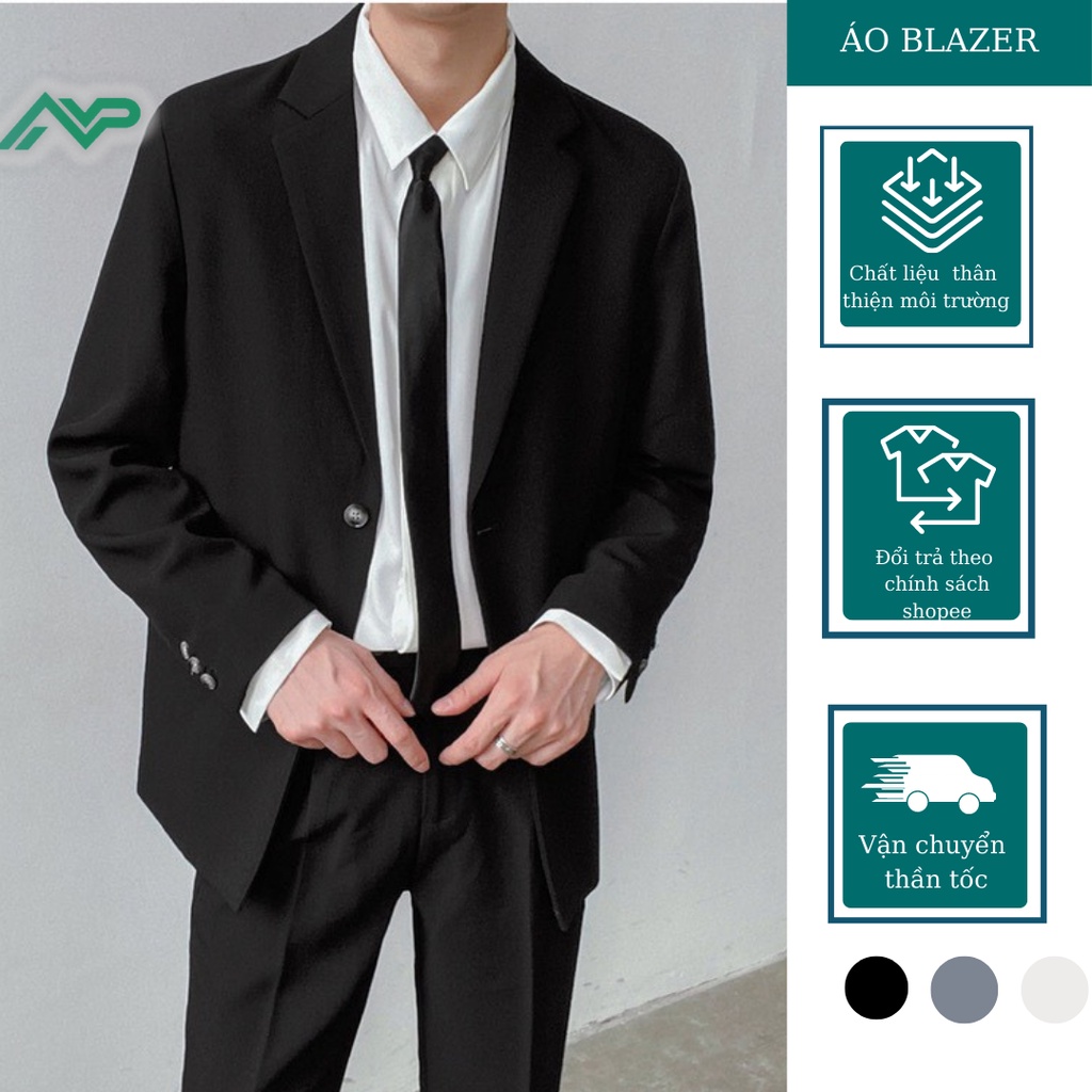 Áo Blazer Nam NPV chất liệu tuyết hàn cao cấp, Áo khoác Blazer Form Rộng phong cách Hàn Quốc