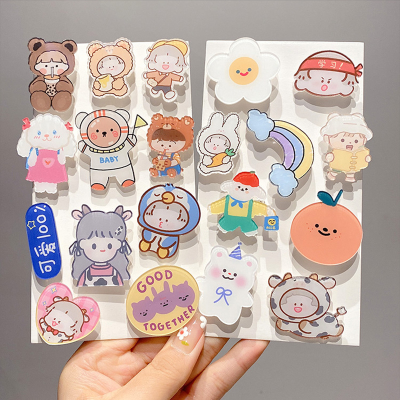 Sticker, ghim cài, phụ kiên balo siêu đáng yêu