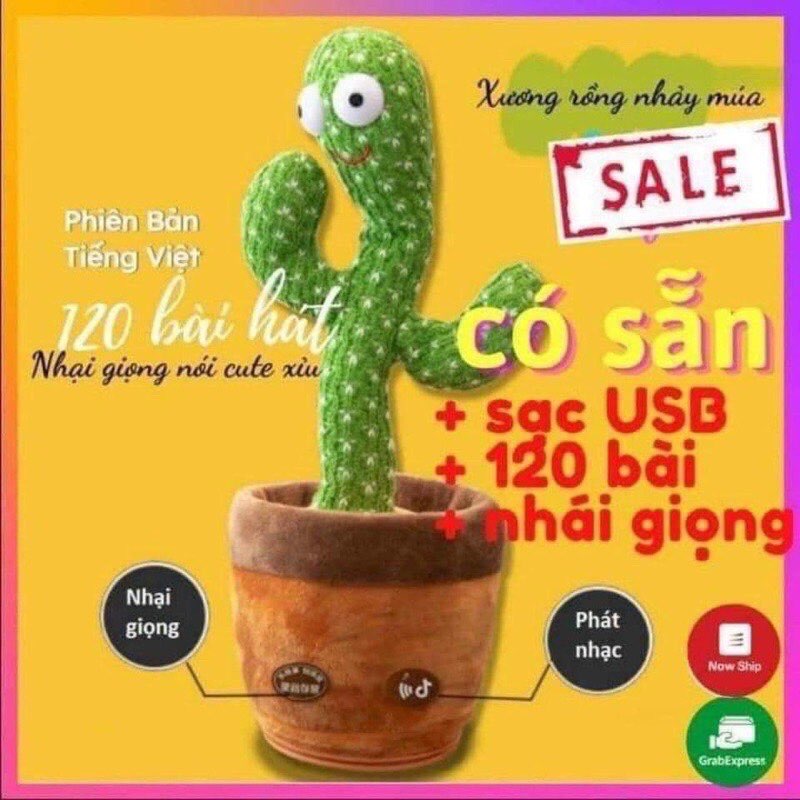 Cây xương rồng nhảy múa nhại giọng hát 120 bài nhạc việt nam, đồ chơi xương rồng biết nói biết hát vui nhộn đáng yêu…