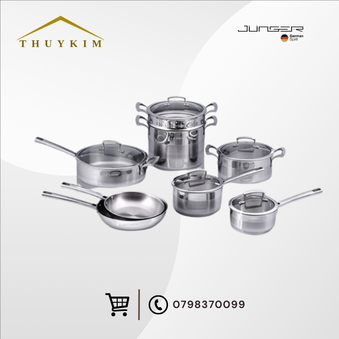 Bộ nồi inox 13 món cao cấp junger jc100