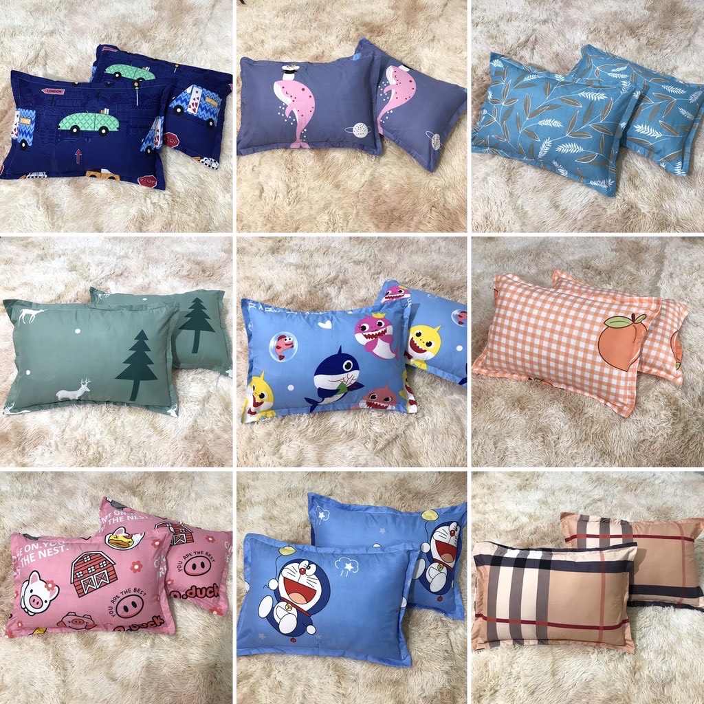 Vỏ gối cotton poly 45x65 ib chọn mẫu hoặc gửi ngẫu nhiên
