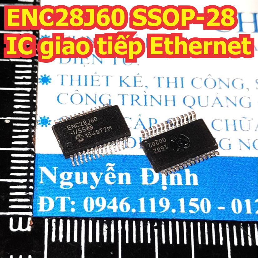 Enc28j60-i/ss enc28j60 enc 28j60 ssop-28 ic giao tiếp ethernet kde1596