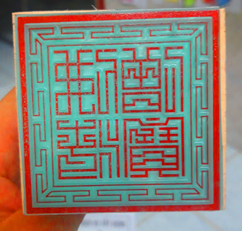 Con dấu: tam bảo ấn 6x6cm