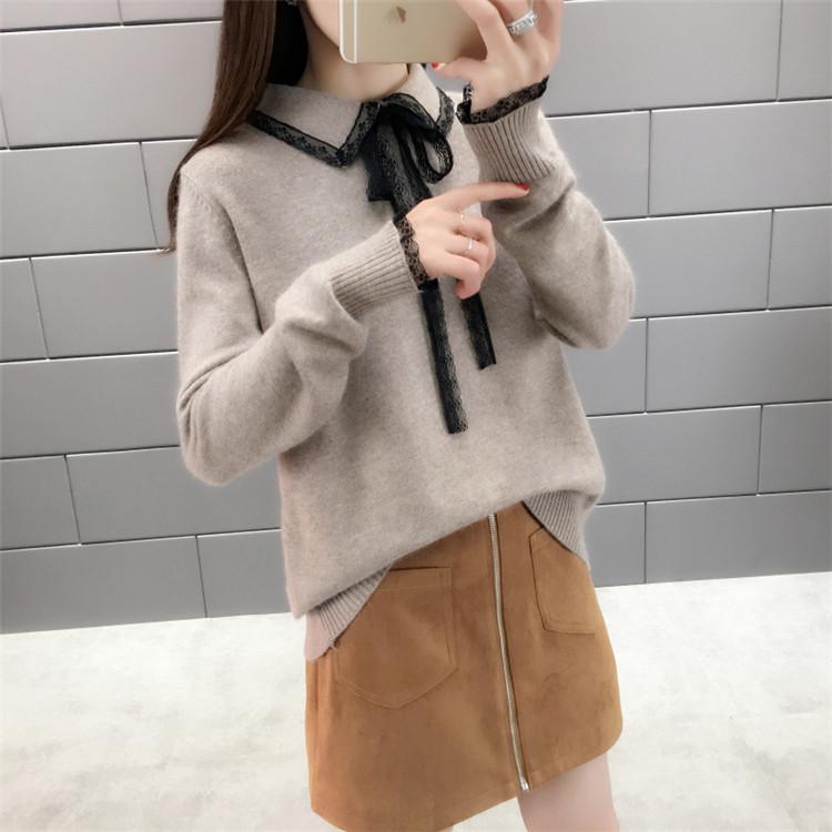Xả kho - áo len lông cừu cổ nơ hàng quảng châu loại 1
