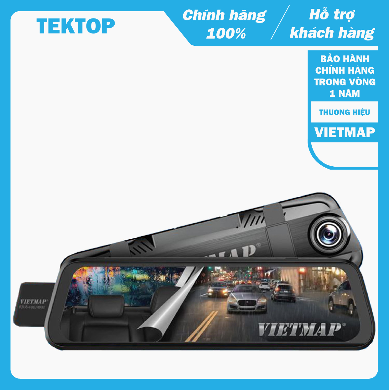 (BẢO HÀNH CHÍNH HÃNG TRONG VÒNG 1 NĂM) Camera hành trình VietMap G39, Full HD 1080p, màn hình gương điện tử, kết nối wifi, ghi hình ngày đêm siêu nét trước và sau xe ôtô, xe tải