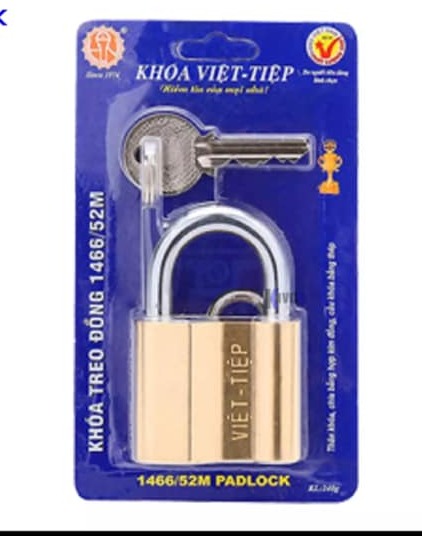 [HCM]Ổ Khóa Bấm Việt Tiệp 1466 / 52m - Khóa Treo Đồng Chống Trộm Chống Cắt - Khóa Cửa / Khóa Tủ / Khóa Xích / Khóa Cổng Cửa Sắt Kéo / Khóa Phòng An Toàn Bảo Vệ Nhà Cửa -