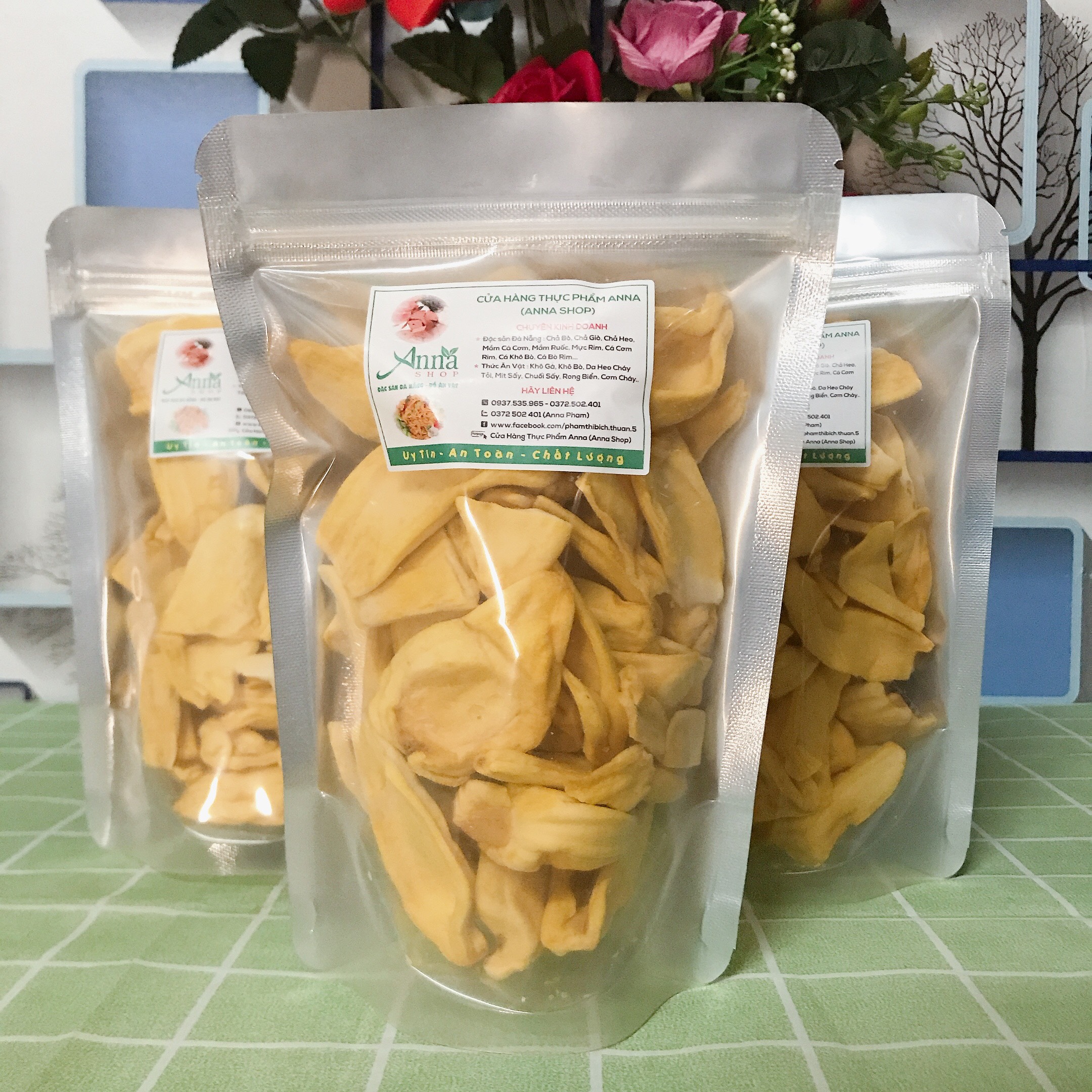 Mít Thái miếng sấy ,siêu ngon,giòn,nguyên miếng 100gr Thực Phẩm Anna