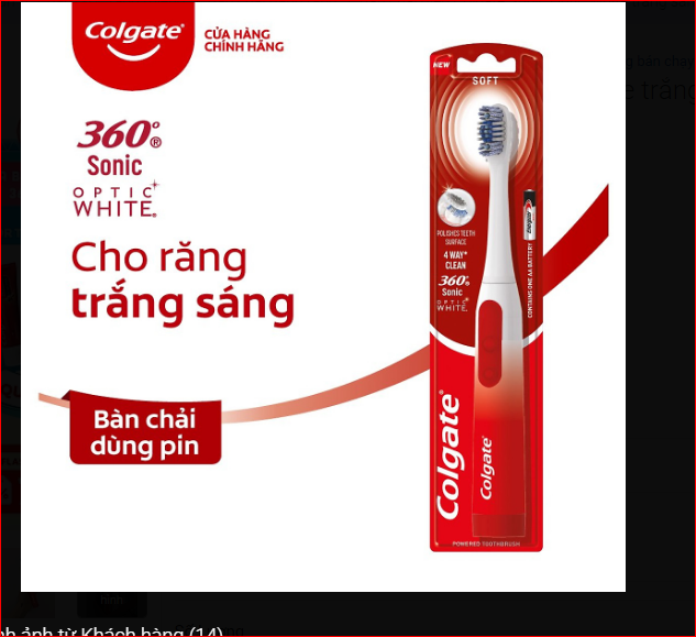 Bàn chải điện Colgate Sonic Optic White trắng sáng sóng âm