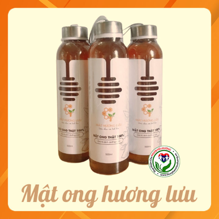 Mật ong hương lưu bp honey chai 500ml - mật ong thật 100%