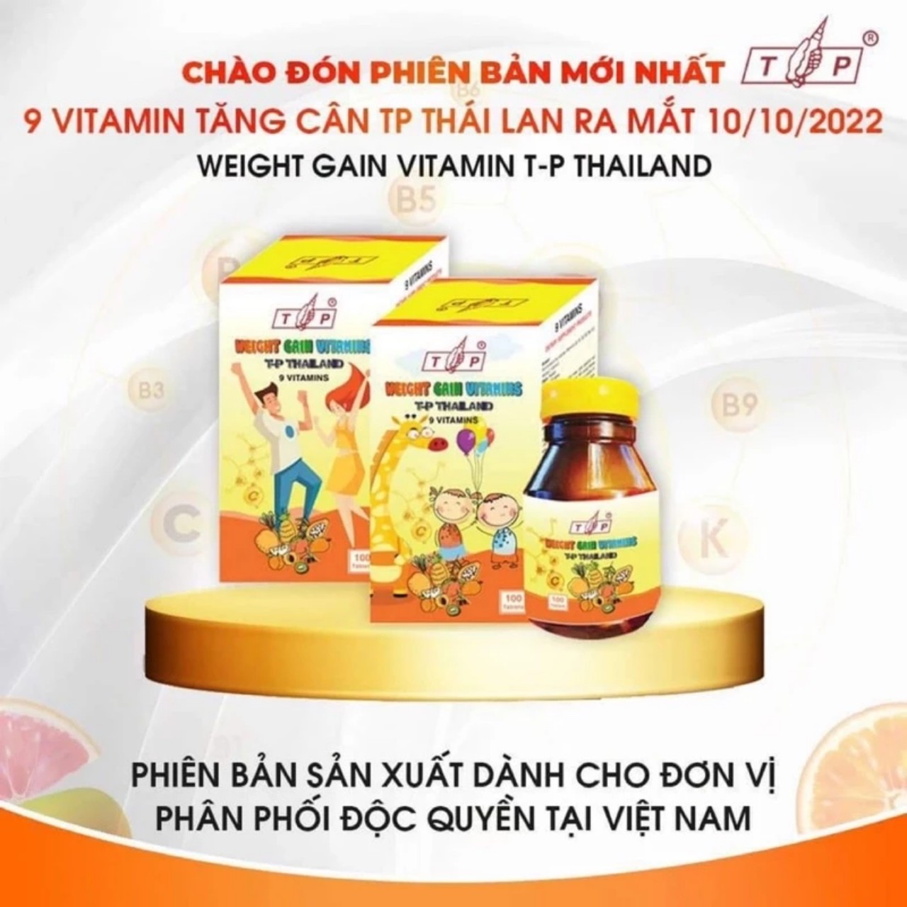 Viên uống 9 Vitamin TP Thái Lan Tăng Cân 100 viên Chính Hãng SHOP BÉ SỮA