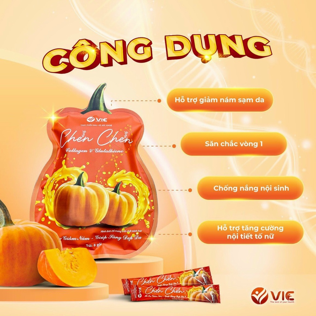 Thạch bí đỏ Chen Chen Vic - Kháng nắng, mờ nám , trắng da, cân bằng nội tiết tố