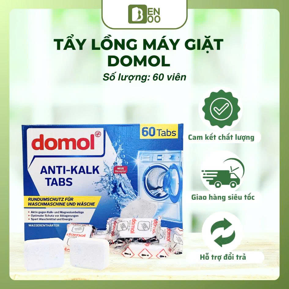 Viên Tẩy Lồng Máy Giặt Domol Anti Kalk Tabs Đức | Làm Sạch Cặn Bẩn – Khử Mùi – Chống Cặn Canxi