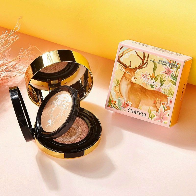 ❤Phấn 2 tầng makeup che khuyết điểm CHAFFUL Watery Soft,