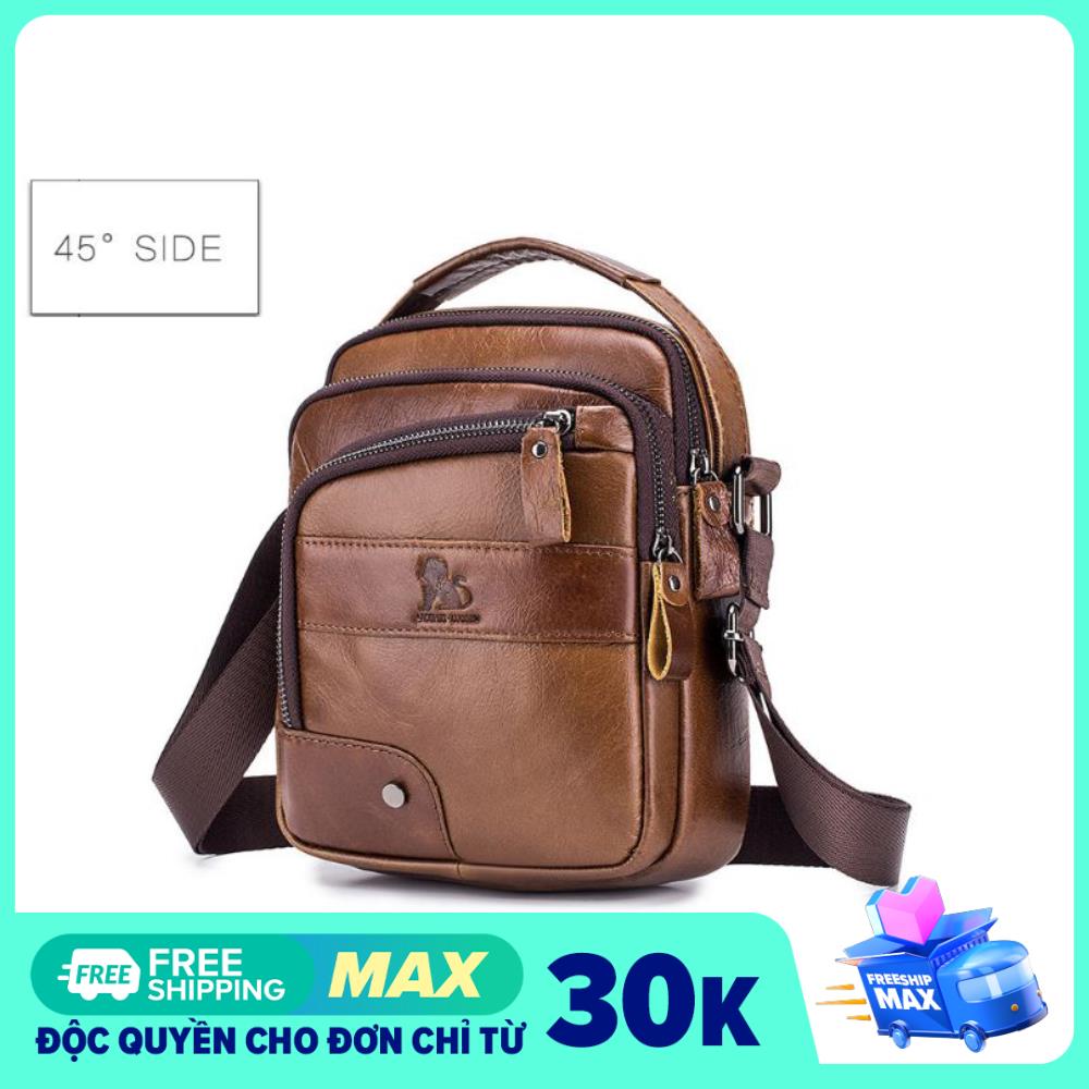 Túi đeo chéo nam da bò thật thời trang hàn quốc , da bò lớp đầu tiên chống chày xước chịu uốn nén , kích thước 22x18x7cm
