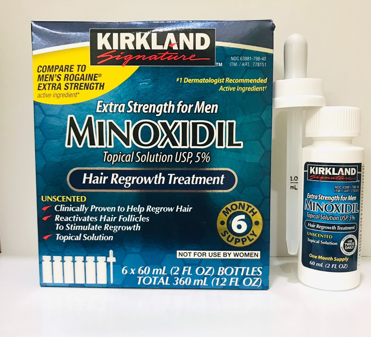 Dung dịch mọc Râu và Tóc hiệu quả Minoxidil 5% của Mỹ