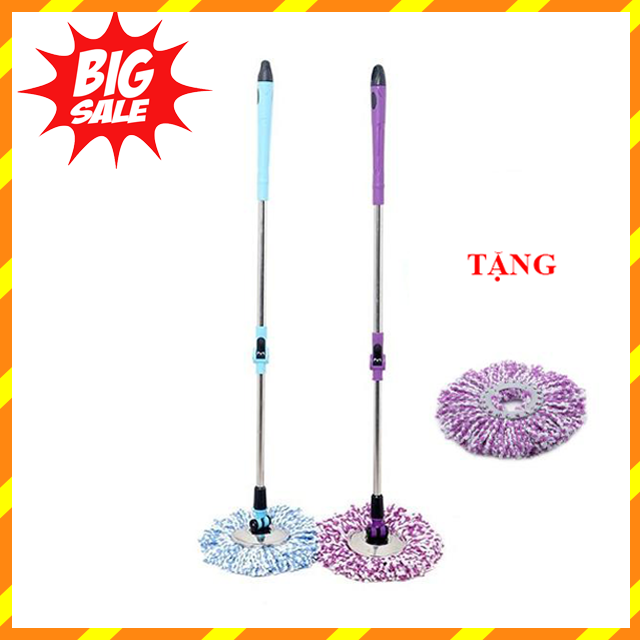 Cây lau nhà 360 độ MEGAHOME (Chổi Lau Nhà Tự Vắt ) lắp được mọi loại thùng