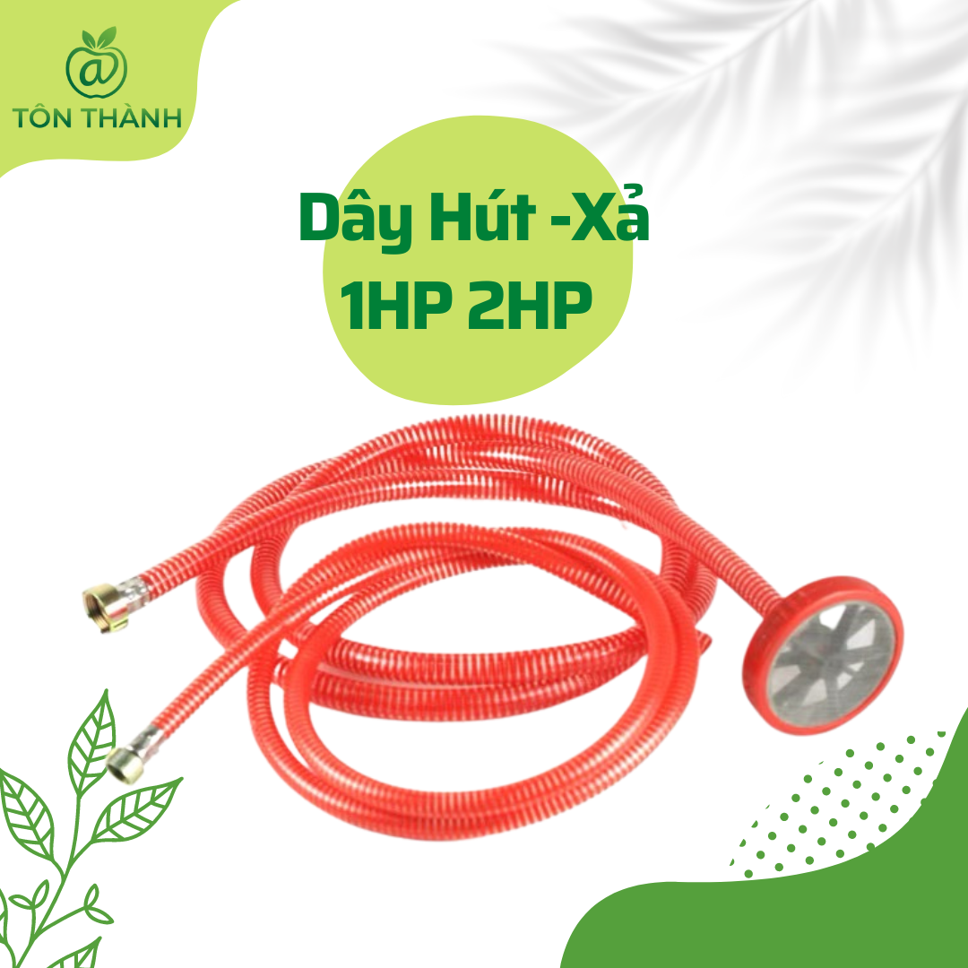 Dây hút dây hồi xả lọc rác máy rửa xe đầu rời 1hp 2hp