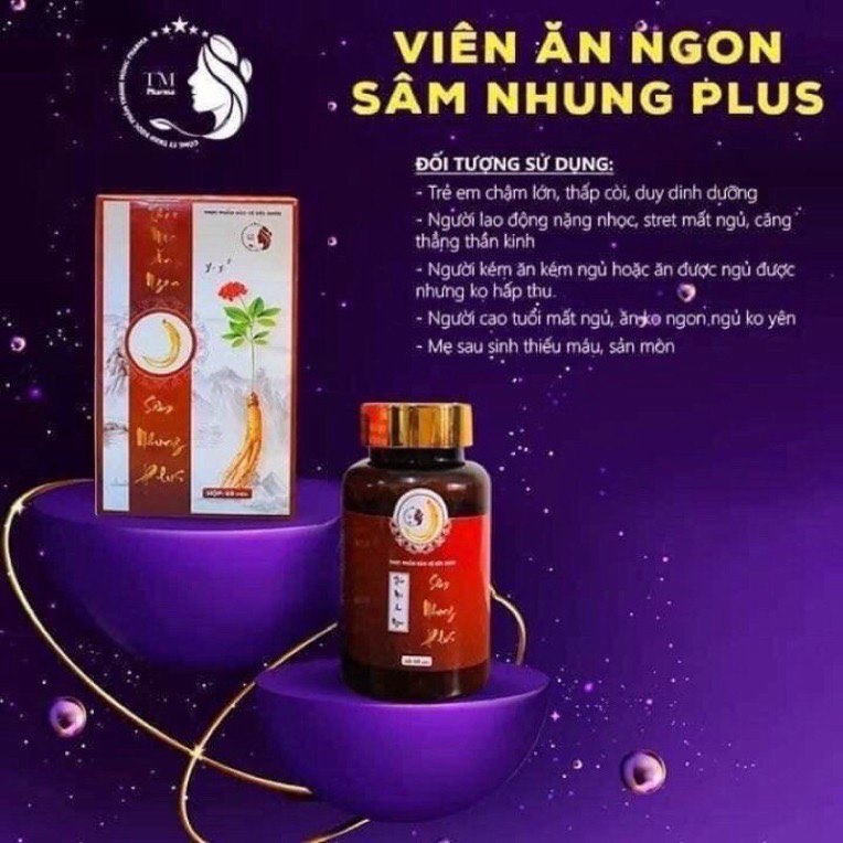 TĂNG CÂN- Sâm Nhung PLUS ĂN NGON NGỦ KHỎE'' TĂNG TỪ 3-7KG/LIỆU TRÌNH'