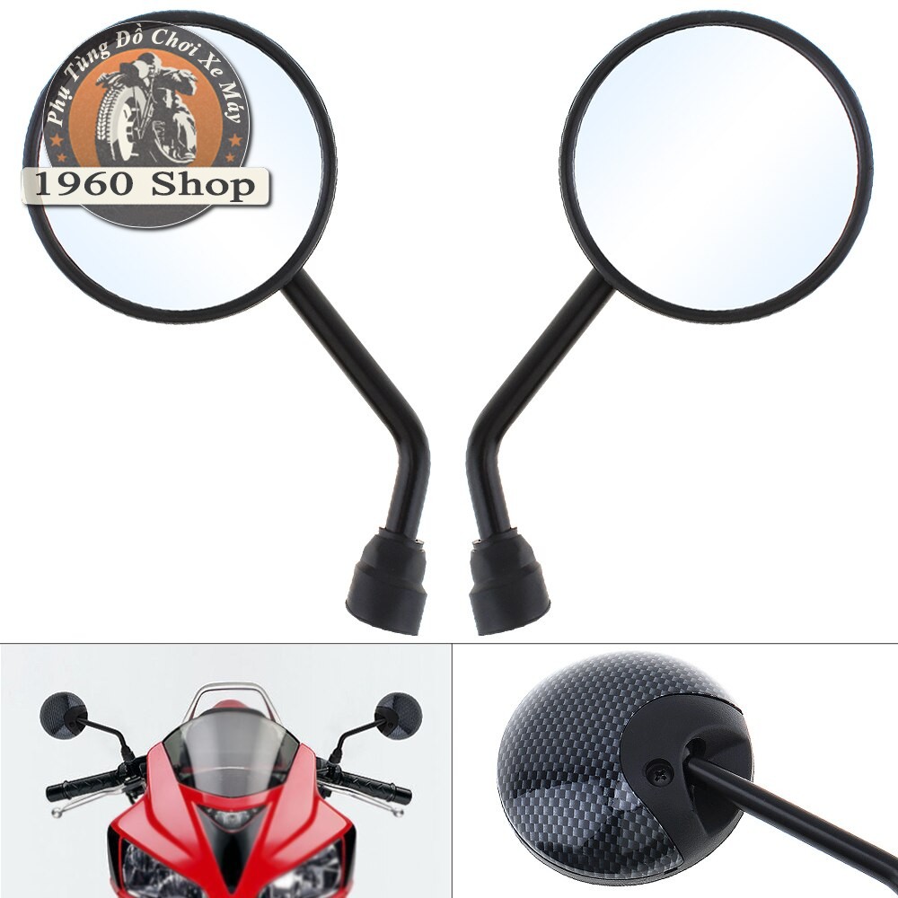Gương chiếu hậu tròn ⭐𝑭𝑹𝑬𝑬𝑺𝑯𝑰𝑷⭐ kính chiếu hậu tròn xe máy lắp cho mọi loại xe