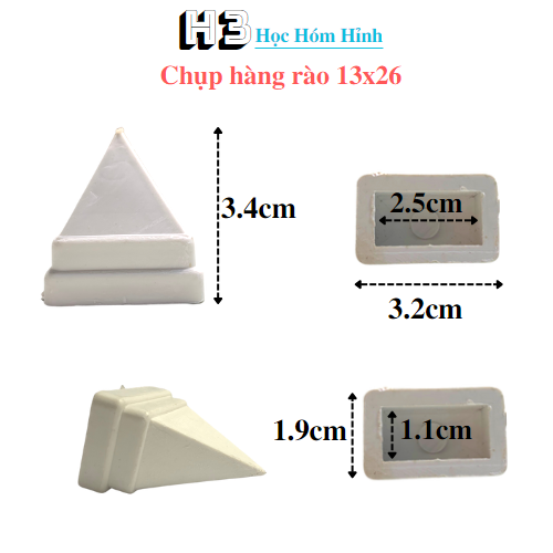 Combo 10 chụp mác hàng rào 13x26 nhựa học hóm hỉnh