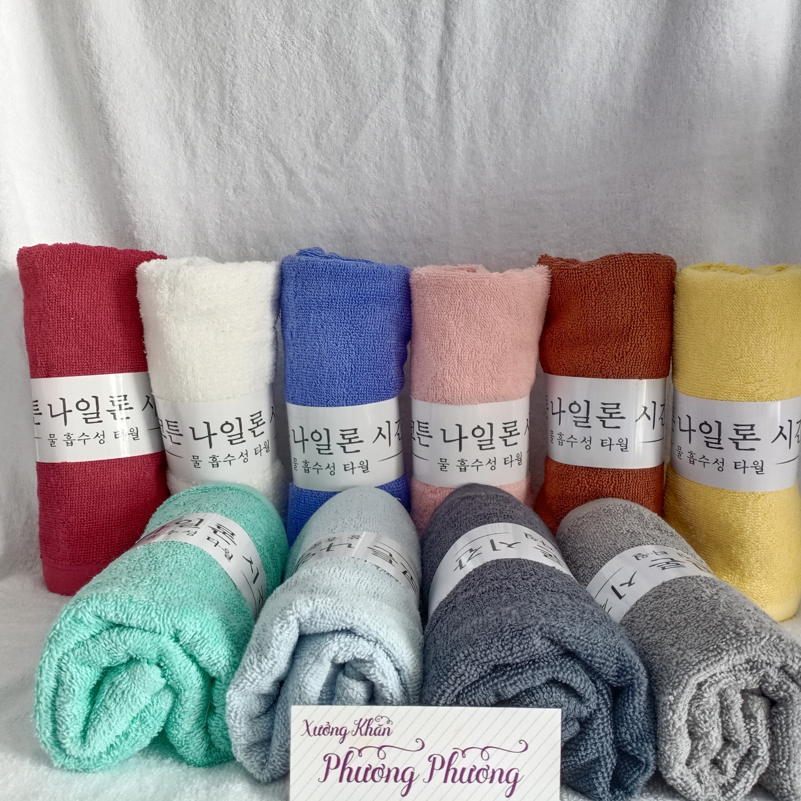 Khăn tắm 100% Cotton Cỡ trung hàng A, Khăn xuất khẩu dư 40x80 , nhiều màu lựa chọn