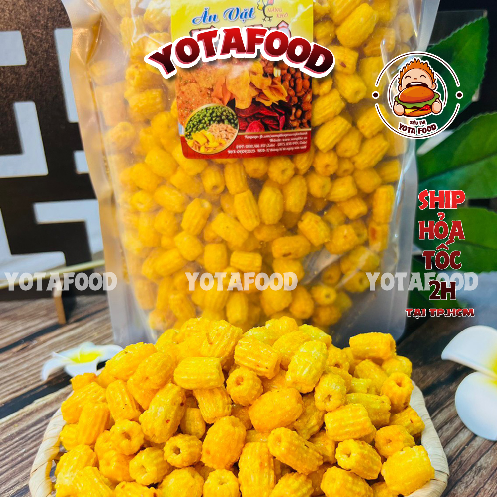 Nui Chiên Giòn Cay Vị Bơ Tỏi - 500gr Yotafood Đồ ăn vặt tuổi thơ 