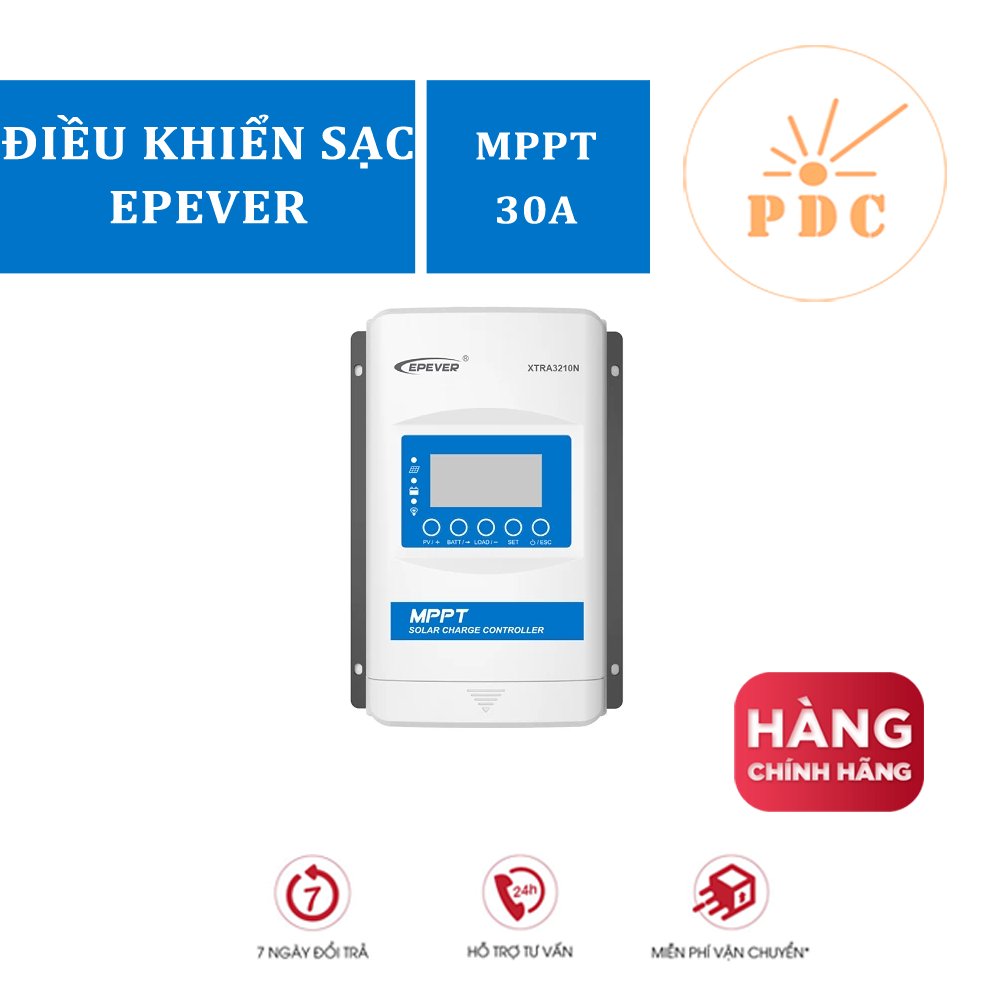 BỘ SẠC NĂNG LƯỢNG MẶT TRỜI MPPT EPEVER 12V/24V 30A - (PDC-TECH)