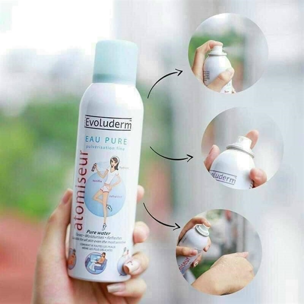 Xịt khoáng dưỡng da EvoLuderm Eau Pure của Pháp 400ml