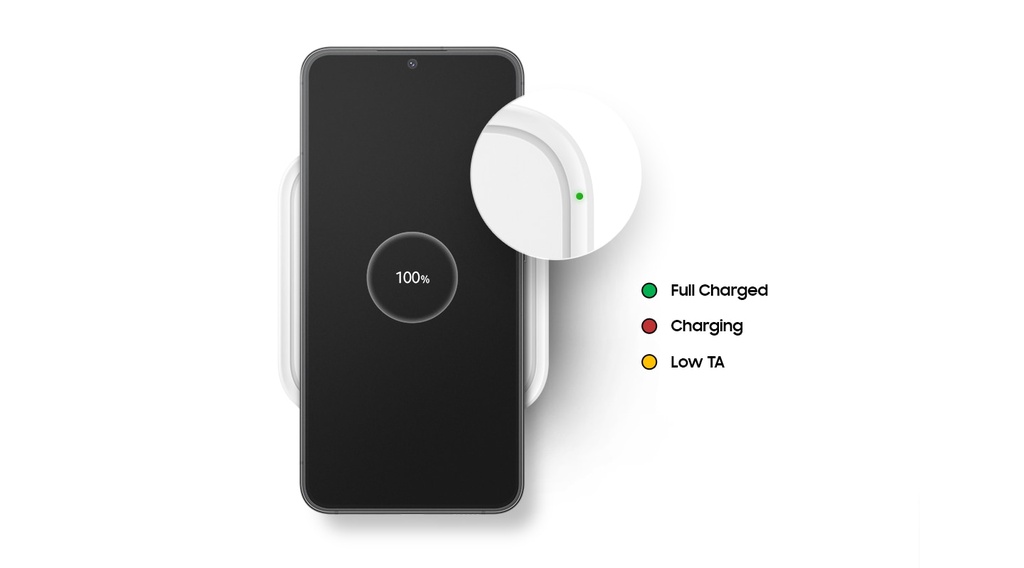 Đế Sạc Đơn Không Dây 15W, Đen (kèm cáp) - Samsung Chính hãng