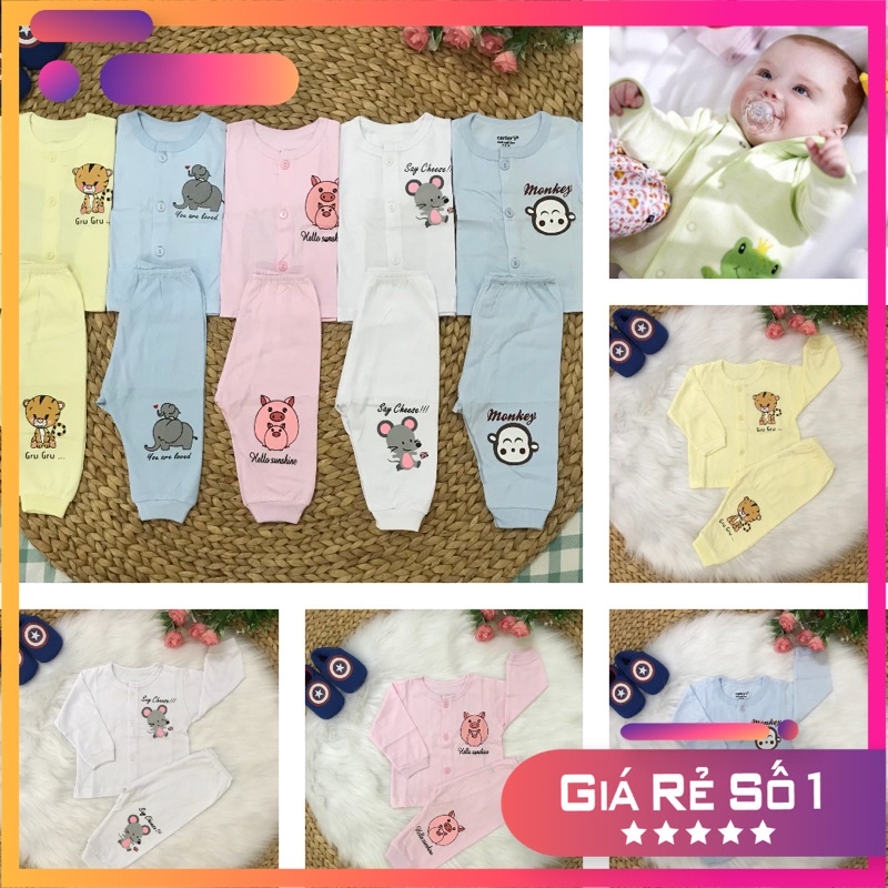 Quần áo sơ sinh bộ đồ tay dài Carter cho bé từ 0-6 tháng
