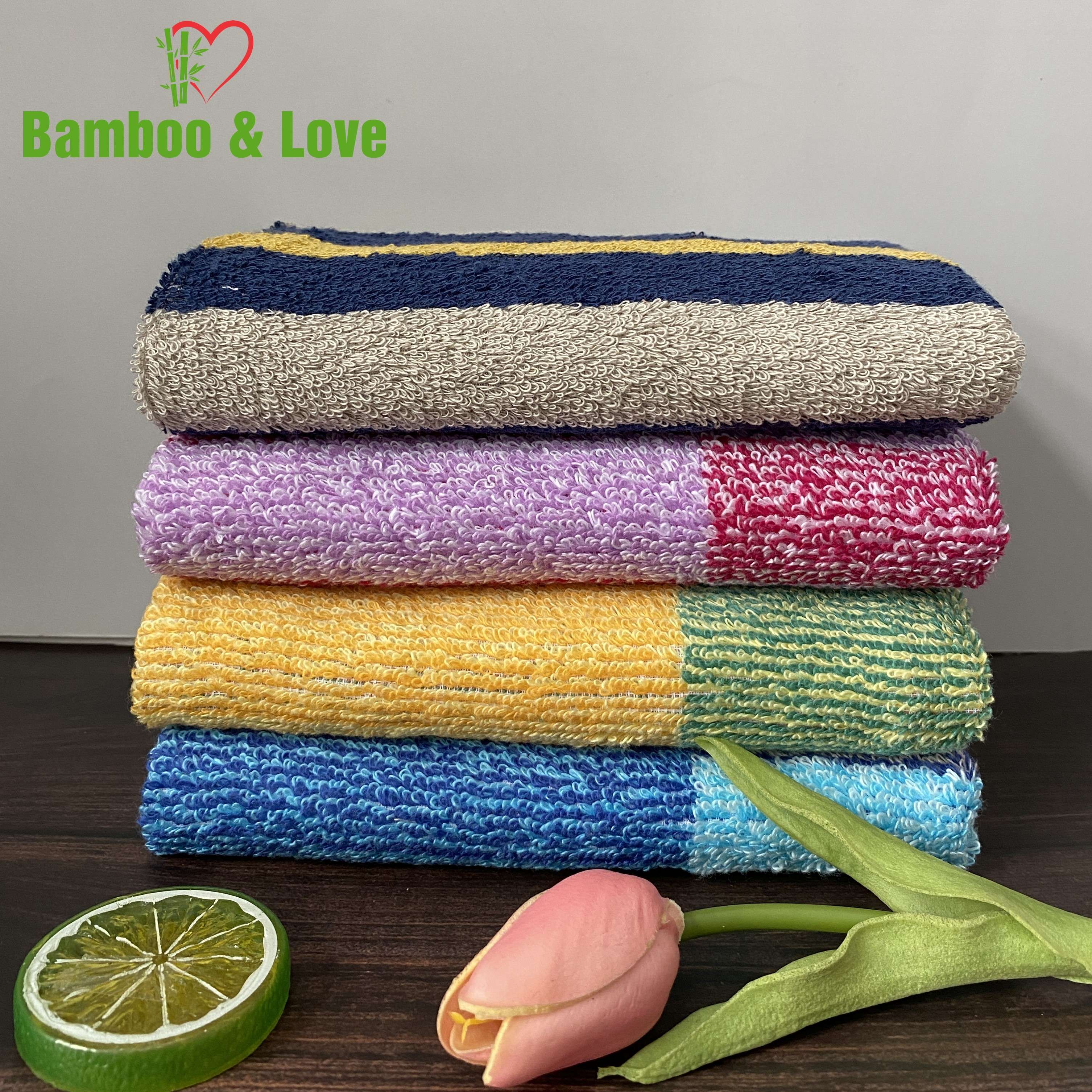 Khăn mặt, khăn gội quảng phú 35x75cm, 100% cotton thấm hút, không ra màu