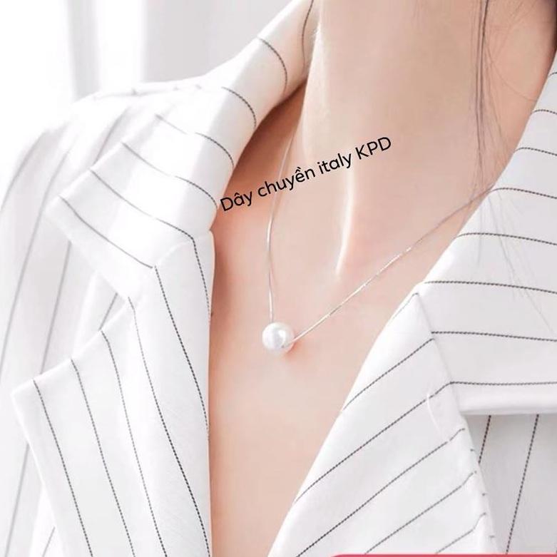 Dây chuyền bạc Ý mặt hạt giả trai MS80