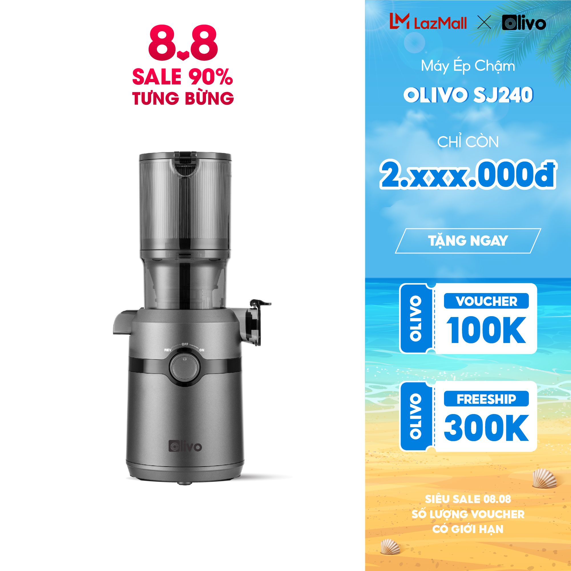 Máy ép chậm olivo sj240 - giải pháp hoàn hảo cho việc ép kết hợp trái cây, rau củ