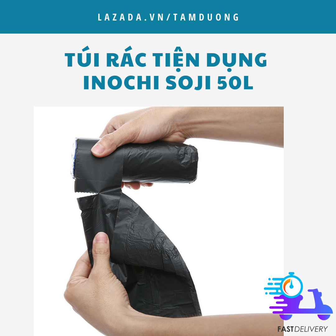 Cuộn 19 túi rác Inochi tiện dụng 50L