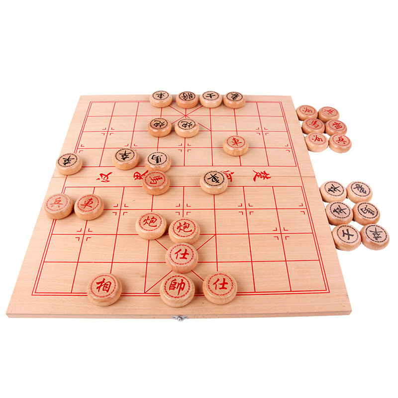 Bộ cờ tướng gỗ sồi + bàn cờ tướng 35x40cm