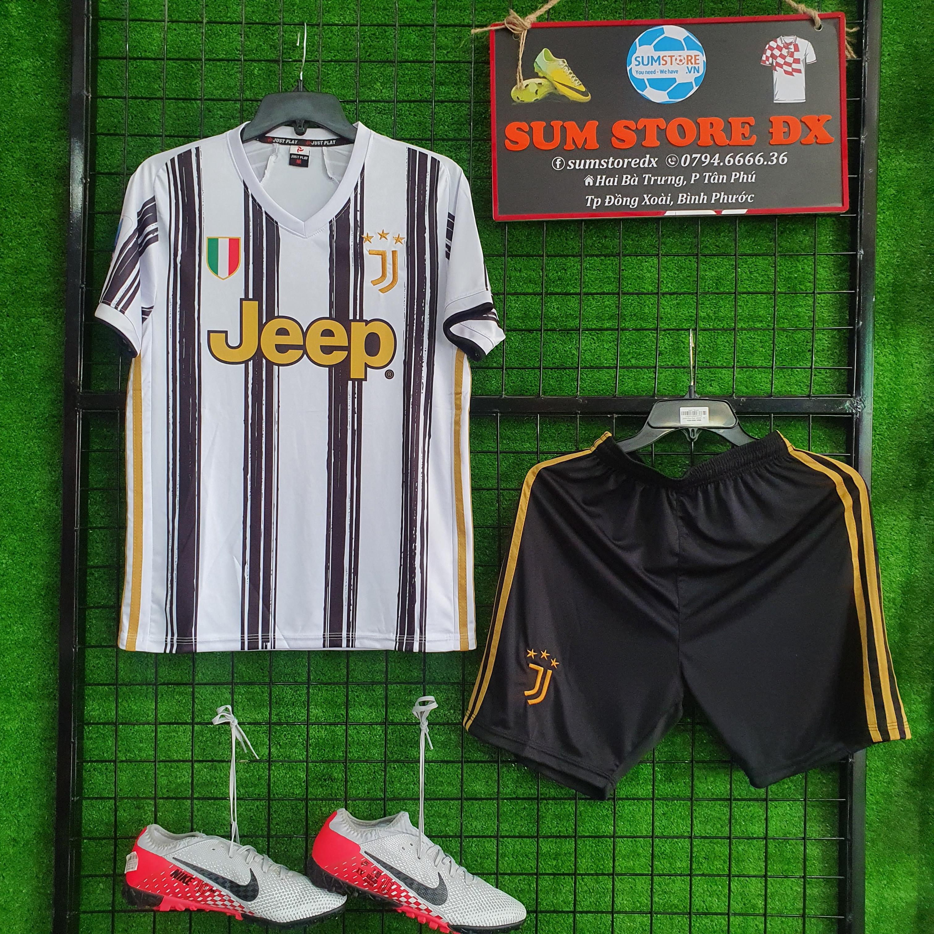 Áo Bóng Đá - Đồ Đá Banh CLB Juventus Sọc 2020 Cực Chất Vải Thun Lạnh Cao Cấp (Có Kèm Hình Thật)