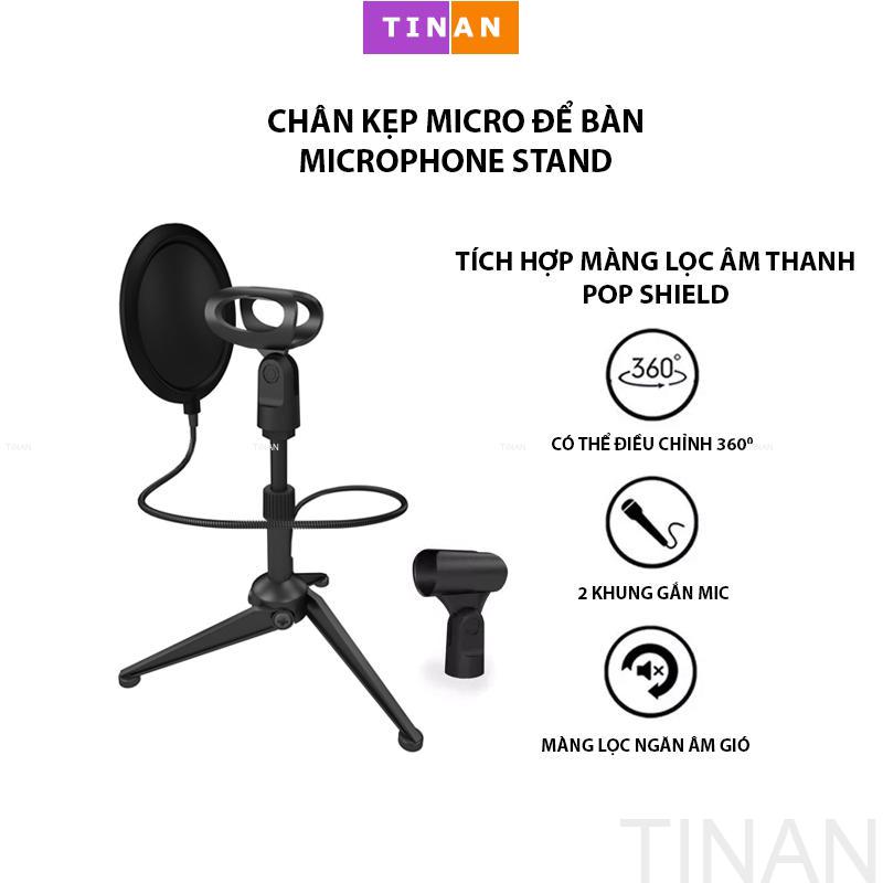 Chân Kẹp Micro Để Bàn, Microphone Stand, Dùng Livestram, Dạy Học