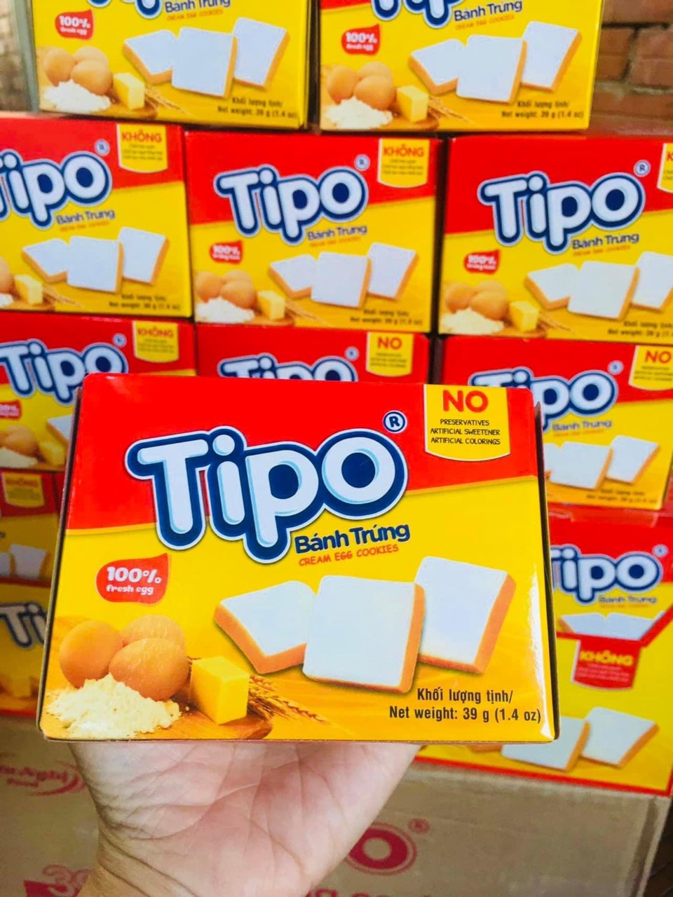 Bánh trứng tipo hộp 39g