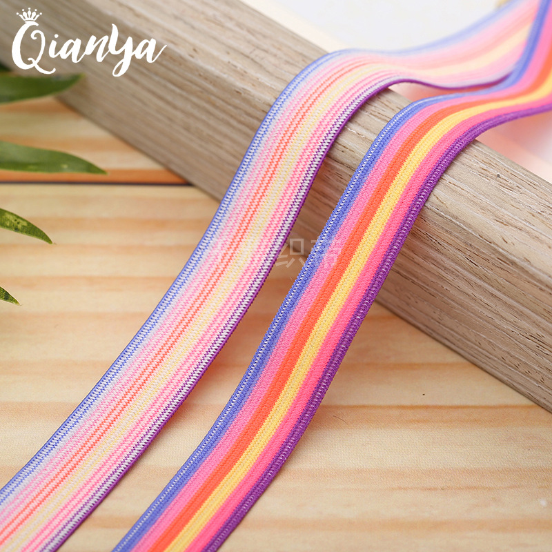 [COD]1cm2.5cm Ruy Băng Màu Xanh Nước Ngoài, Trắng Và Đỏ, Ruy Băng Đầy Màu Sắc, Ruy Băng Đàn Hồi, Dây Thun Màu, Có Sẵn Trong Kho, Có Thể Tùy Chỉnh