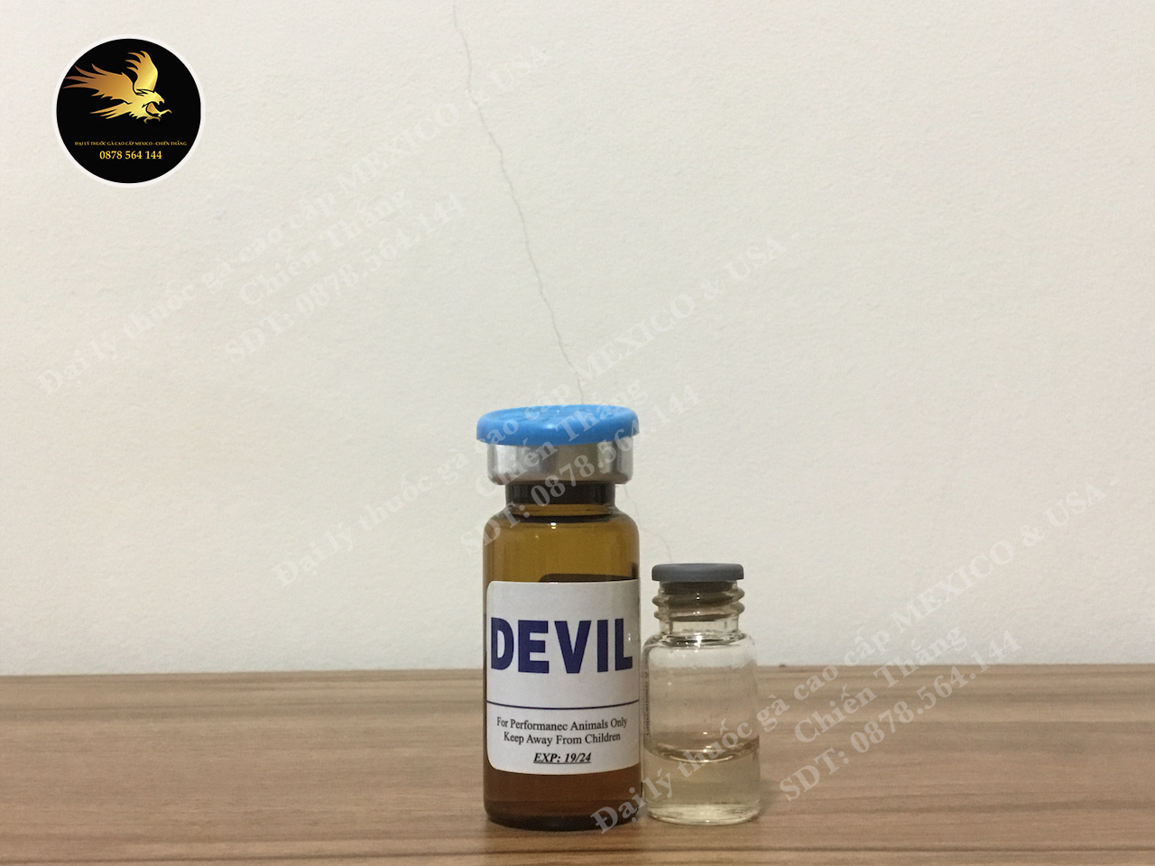 Thuốc chích gà đá - devil - xuất xứ usa - giúp gà tăng bo lớn, chống ói, tải cựa, cực kỳ lỳ đòn - nguyên chất chính hãng - chiết lẻ 1ml