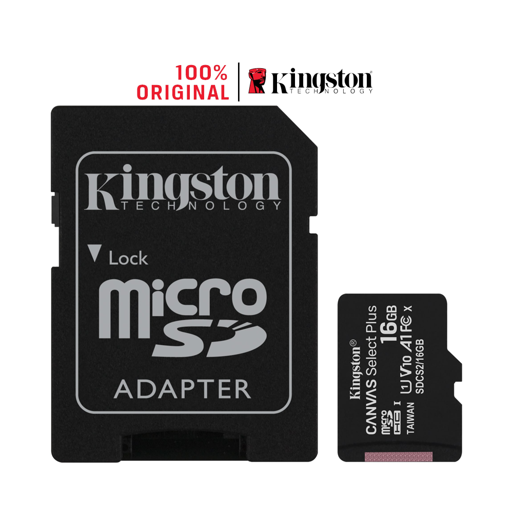 Thẻ nhớ microsdhc kingston canvas select plus 16gb class 10 u1