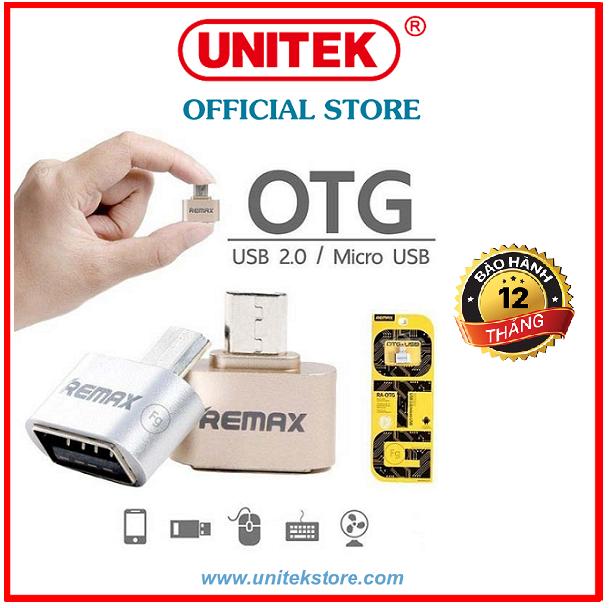Đầu chuyển đổi usb otg remax ra-otg - 2 cổng micro usb và usb 2.0