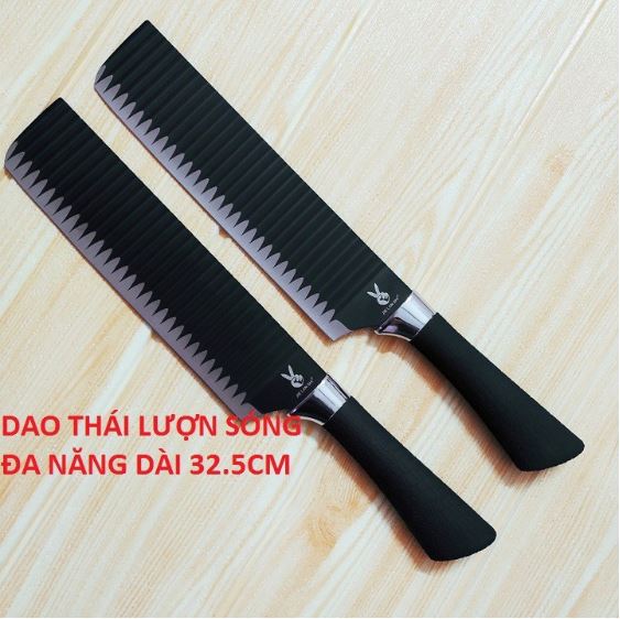 Dao thái thịt chống dính lượn sóng Nhật Bản