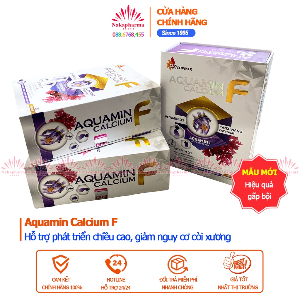 Calcium Aquamin F – Bổ sung canxi, vitamin D, giúp xương răng chắc khỏe, phát triển chiều cao tối ưu