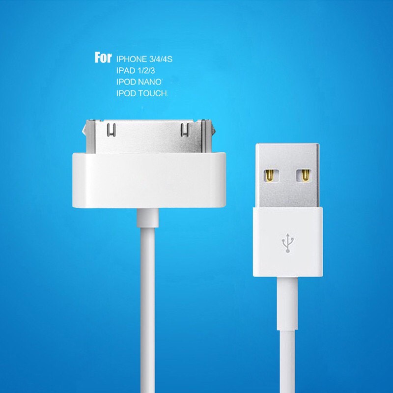 Dây cáp sạc 4/4s, cáp sạc iphone 4/4s/ ipad /1/2/3 loại loại tốt
