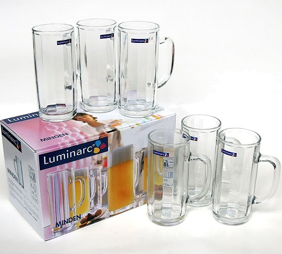 Bộ 6 ly bia thuỷ tinh luminarc bock mindel 630ml g2618