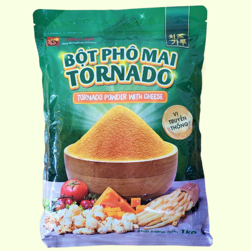 TOMATO T&P + TÚI LỚN 1 Kg + BỘT PHÔ MAI TORNADO VỊ TRUYỀN THỐNG [VN] Tornado Powder With Cheese